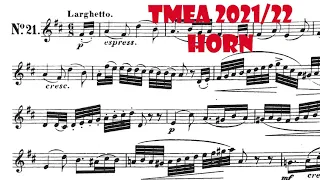 TMEA All-State 2021-2022 Horn Etude 2 - Henri Kling, Etude #21 from "40 Characteristic Etudes"