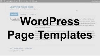 WordPress Page Templates (Theme Development)