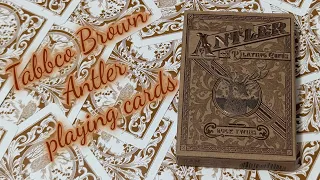 Daily deck review day 173 - Tabaco Brown Antler playing cards By Dan and Dave