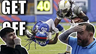 NFL Best "Get Off Me" Plays! British Father and Son Reacts!