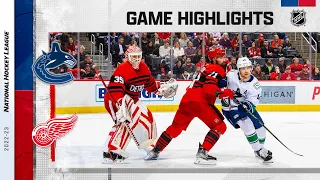 Canucks @ Red Wings 2/11 | NHL Highlights 2023