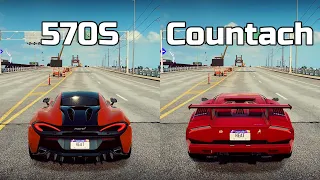 NFS Heat: McLaren 570S vs Lamborghini Countach - Drag Race