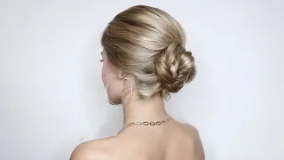 ПРОСТОЙ И КРАСИВЫЙ НИЗКИЙ ПУЧОК НА ЛЮБОЙ СЛУЧАЙ | EASY EVERYDAY UPDO HAIRSTYLE TUTORIAL