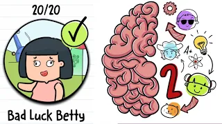 Brain Test 2 - Bad Luck Betty Level 1-20 | All Levels Fast Solutions