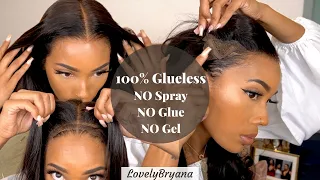 NEW! 100% Glueless Wig For Beginners! Zero Adhesive & No Skills Needed | Hairvivi x LovelyBryana