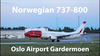 Norwegian 737-800 landing at Oslo Airport Gardermoen