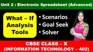 What If Analysis Tools in OpenOffice Calc| Scenarios| Goal Seek |Solver in OpenOffice Cal | Class 10