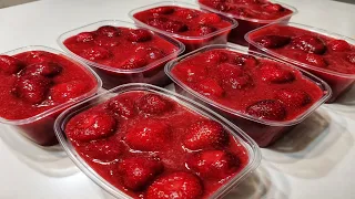 The FASTEST & EASY RECIPE. FREEZING STRAWBOWS IN WINTER.