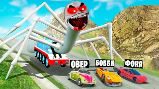 ПРОКЛЯТЫЙ ПАРОВОЗИК ТОМАС ПРОТИВ МАШИН! ВЫЖИВАНИЕ НА СПУСКЕ СМЕРТИ В BeamNG.drive