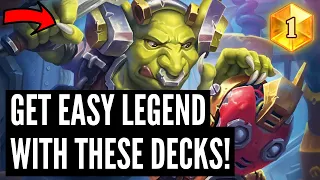 The 5 BEST Hearthstone DECKS to get LEGEND in Standard and Wild after the nerfs and buffs!