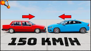 OLD VOLVO vs NEW VOLVO! 150 Km/H CRASH TEST! - BeamNg Drive