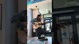 Impromptu busking set at a rest stop!