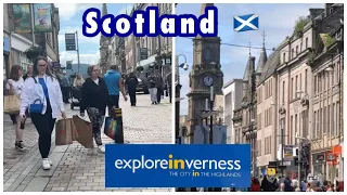 Inverness Scotland 🏴󠁧󠁢󠁳󠁣󠁴󠁿 Virtual Walking City Centre Tour 2023