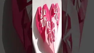 Origami heart | heart #origami #papercraft #heartfolding #youtyubeshorts