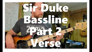 Sir Duke Bassline tutorial 2 Verse & PreChorus. How to play Sir Duke by Stevie Wonder Bass Lesson.