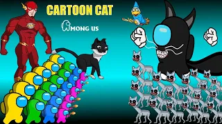 어몽어스 VS ZOMBIE CARTOON CAT & SMILE CAT | AMONG US ANIMATION 45