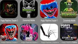 Zoonomaly Mobile,Poppy Playtime Chapter 3,Poppy Playtime 4,Poppy Playtime Chapter 2,Poppy Roblox