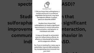 🥦 Does Sulforaphane Cure Autism Symptoms? #ASD #autism #shots