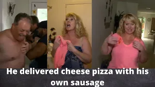 Cheater caught in the act ! Pizza delivery guy delivered pizza with HIS sausage ! #cheatersexposed
