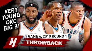 YOUNG Kevin Durant, Russell Westbrook & Harden Game 4 Highlights vs Lakers 2010 Playoffs - EPIC!