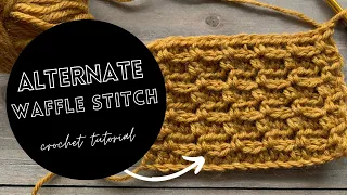 Alternate Waffle Stitch Tutorial, modified waffle stitch using half double crochet, textured crochet