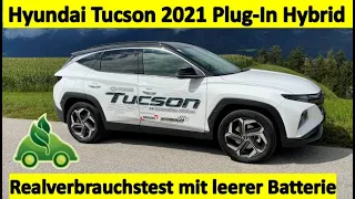 Hyundai Tucson Plug-In Hybrid - Realverbrauchstest mit leerer Batterie.