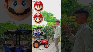 November 28, 2023 fire Mario head to tractor,, toto,, JCB,, scooter - funny vfx magical video