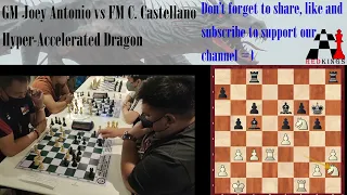 TAMING THE DRAGON!!! The HYPER-ACCELERATED Dragon Play by Play in GM Joey Antonio vs FM C.Castellano