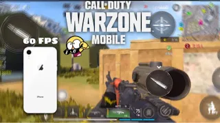 60 FPS on IPHONE XR 😱 WARZONE MOBILE || settings ?