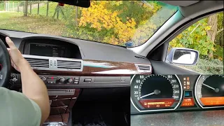 BMW E65 745i [333 ps] v8:SOUND, 0-120 acceleration, interior sound