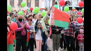 Митинг «За Беларусь!» в Ошмянах