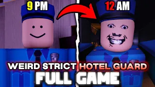 Weird Strict Hotel Guard - [NIGHT 1 to 5] - (Full Walkthrough + Final Boss Fight) - Roblox