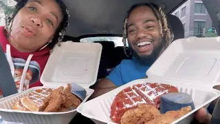 Are We Really Moving To Florida? |Red Velvet Chicken and Waffles Mukbang!|