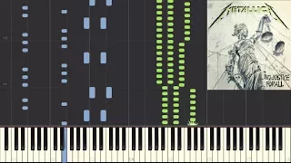 How to play One by Metallica on piano - Piano Cover - Synthesia Tutorial