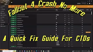 FALLOUT 4 CRASH NO MORE!! how i stopped experiencing crashes in fallout 4