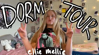 COLLEGE DORM TOUR 🎀 + Desk Tour 🌷 Aesthetic Freshman Year Setup, Cute Decor | the ellie mellie 💌