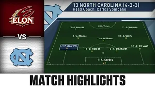 Elon vs. North Carolina ACC Men's Soccer Highlights (2023)