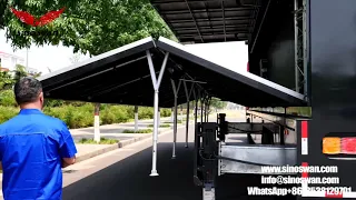 50ft Mobile Stage Trailer With Hydraulic system operation stage lighting setup and Pro-sound system