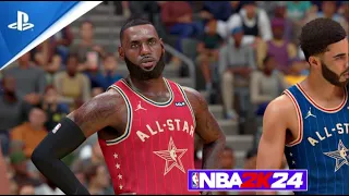 NBA Allstar East vs West NBA 2K24 Gameplay! Lebron James, Curry, Kevin Durant