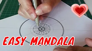 How to Draw Mandala for Beginners EASY!!