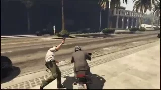 GTA V Trolling around people on beach funny 60 FPS HD