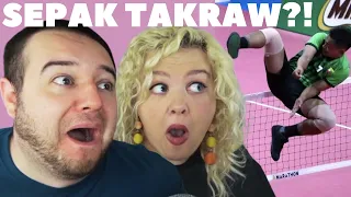 First Time Watching Sepak Takraw | Top 5 Sepak Takraw Strikers | American Couple REACTION