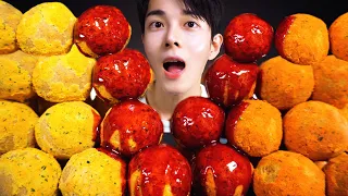 ASMR MUKBANG | Bhc 치즈볼파티 뿌링클 치즈볼 핫뿌링클 치즈볼 핵불닭 치즈볼 먹방 BHC CHEESEBALL & SPICY CHESSEBALL eating sounds