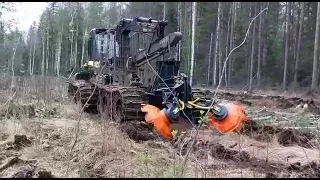 Лесная фреза UOT-3000 на Ponsse Buffalo