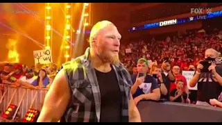 Brock lesnar attack Roman reigns after crown jewel full match  Brock lesnar destroys roMan