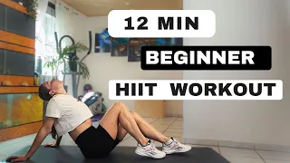 12 MIN BEGINNER HIIT WORKOUT - Full Body workout - BURN FAT  - Home workout / NO Equipment
