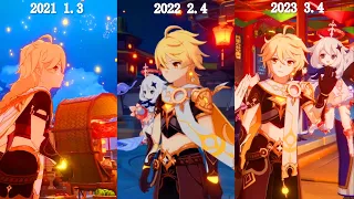 Genshin Impact Lantern Rite All Version 2021 2022 2023 - Xiao & All Character Scene