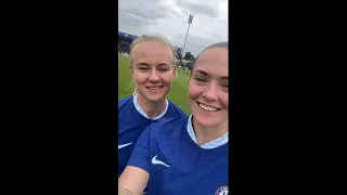 Magdalena Eriksson and Pernille Harder say goodbye