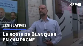 Législatives: le sosie de Jean-Michel Blanquer tracte pour le candidat NUPES à Montargis | AFP