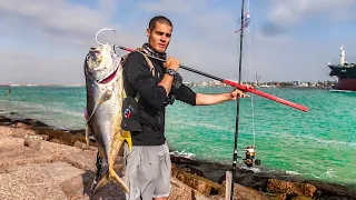 its possible to catch giants from land... - the day the water came alive jetty fishing